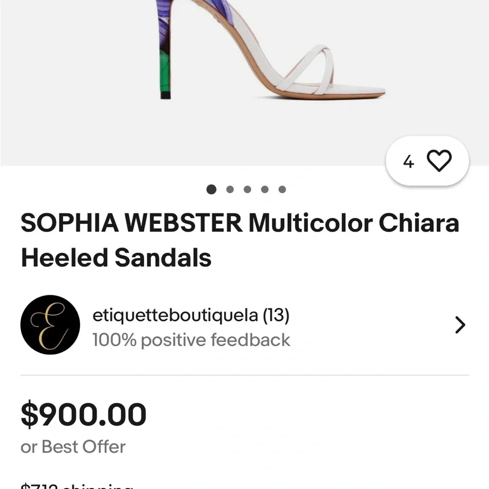 SOPHIA WEBSTER Multicolor Chiara Heeled Sandals - Picture 4 of 7